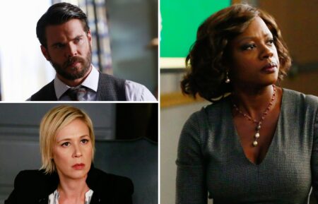 Charlie Weber as Frank Delfino, Liza Weil as Bonnie Winterbottom, and Viola Davis as Annalise Keating in 'How to Get Away With Murder'