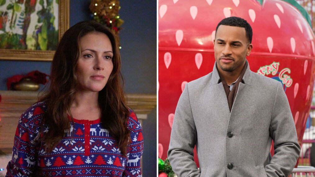 Italia Ricci in 'Catch Me If You Claus'; Michael Xavier in 'Christmas Comes Twice'