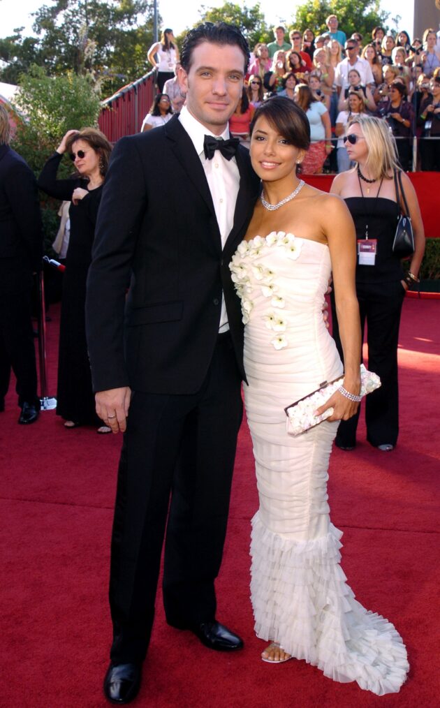 JC Chasez and Eva Longoria during The 56th Annual Primetime Emmy Awards