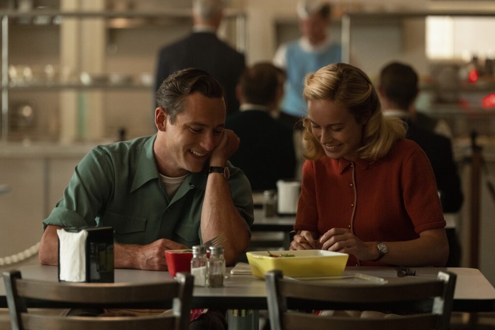 Lewis Pullman and Brie Larson in 'Lessons in Chemistry'