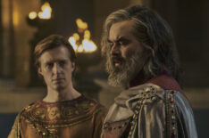 Leon Wadham as Kemen; Trystan Gravelle as Pharazôn in 'The Rings of Power' Season 2 Episode 5