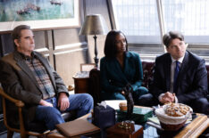 Beau Bridges as Senior, Skye P. Marshall as Olympia, and Jason Ritter as Julian in 'Matlock' Season 1 Episode 2