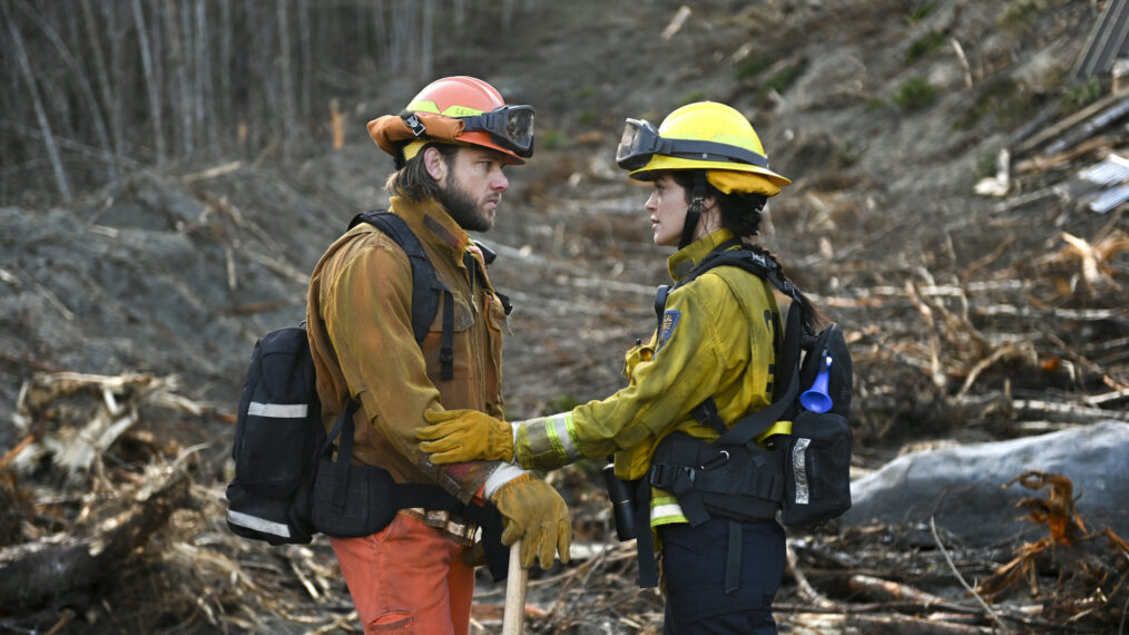 Max Thieriot and Stephanie Arcila in 'Fire Country'