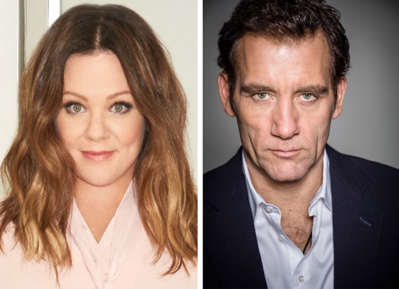 Melissa McCarthy (L), Clive Owen (R)