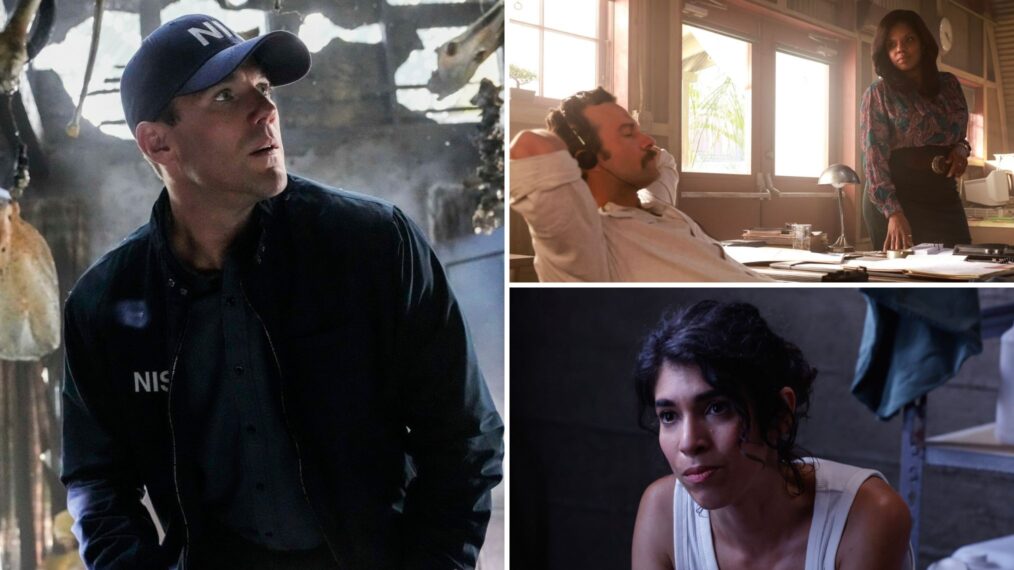 Austin Stowell, Kyle Schmid, Tyla Abercrumbie, and Diany Rodriguez in the 'NCIS: Origins' Series Premiere 