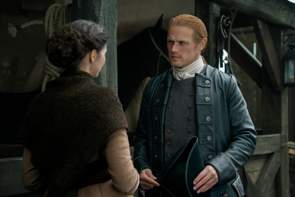 Caitriona Balfe and Sam Heughan in 'Outlander' Season 7B