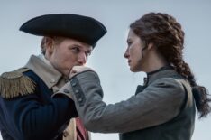 Sam Heughan and Caitriona Balfe in 'Outlander' Season 7B