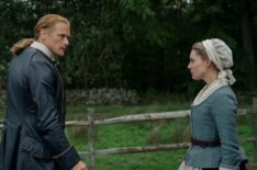 Sam Heughan and Nell Hudson in 'Outlander' Season 7B