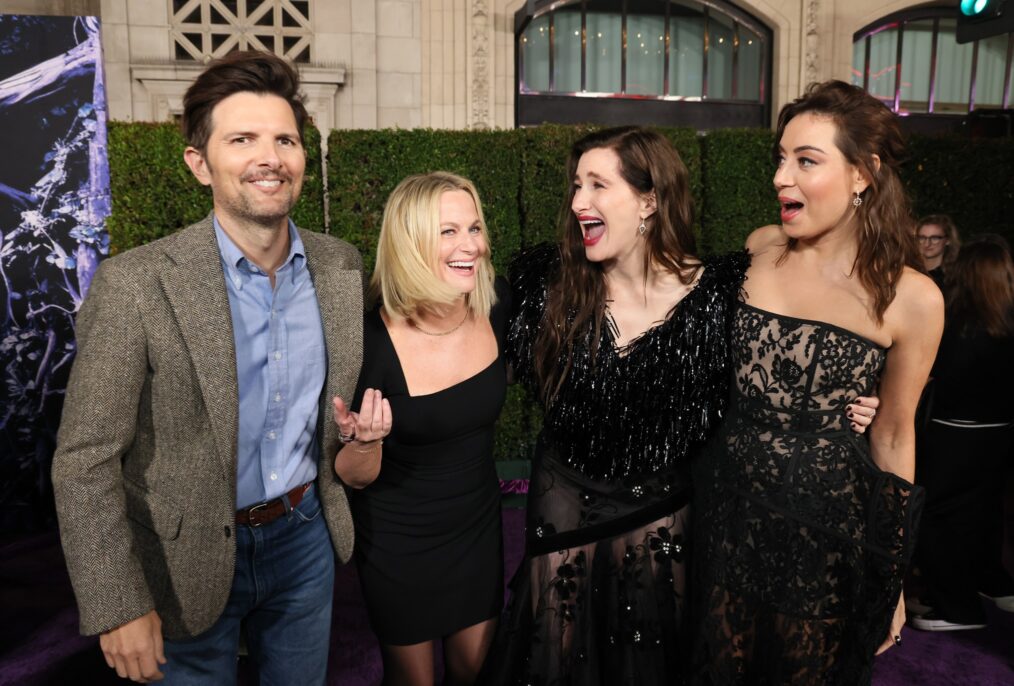 Adam Scott, Amy Poehler, Kathryn Hahn, and Aubrey Plaza at the 'Agatha All Along' Premiere