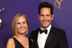 Julie Yaeger and Paul Rudd attend the 76th Primetime Emmy Awards at Peacock Theater on September 15, 2024 in Los Angeles, California.