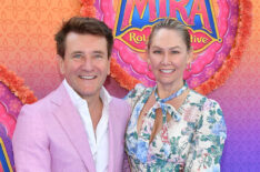 Robert Herjavec and Kym Johnson attend the premiere of Disney Junior's 'Mira, Royal Detective' at Walt Disney Studios Main Theater on March 07, 2020 in Burbank, California.