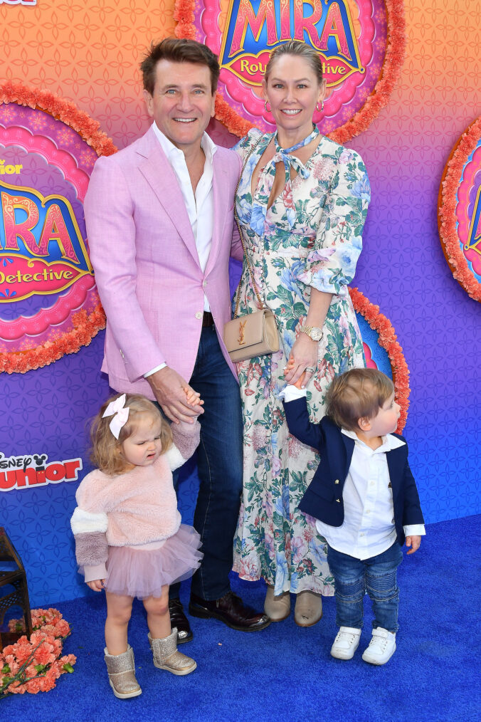 Robert Herjavec and Kym Johnson attend the premiere of Disney Junior's 