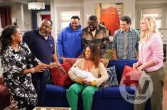 Cedric the Entertainer, Tichina Arnold, Beth Behrs, Max Greenfield, Marcel Spears, Sheaun McKinney, and Skye Townsend in 'The Neighborhood' Season 7