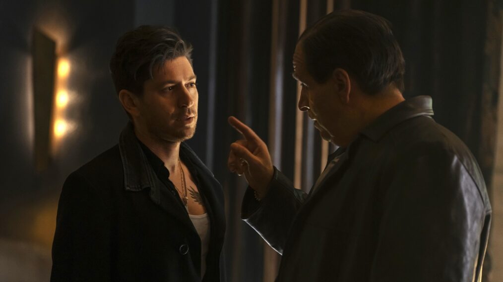 Michael Zegen and Colin Farrell in 'The Penguin'