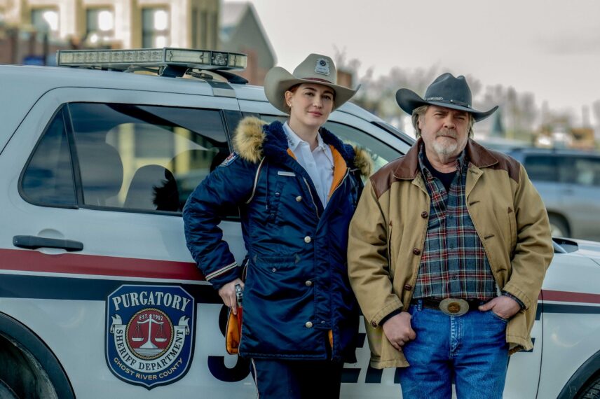 Katherine Barrell as Nicole Haught and Greg Lawson as Nedley — 'Wynonna Earp: Vengeance'