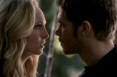 Candice King as Caroline Forbes and Joseph Morgan as Klaus in 'The Vampire Diaries.'