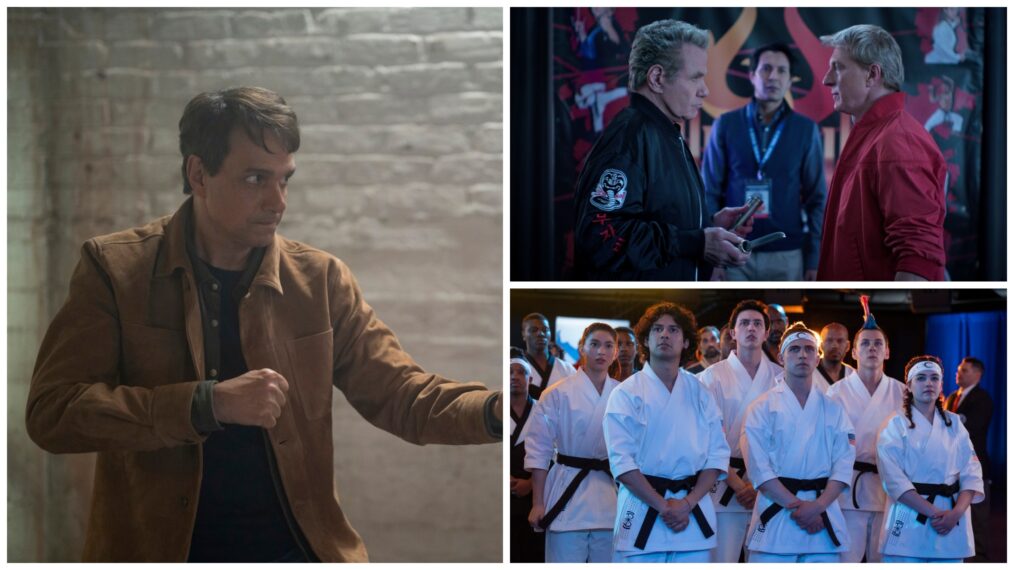 Cobra Kai Season 6 Part 2 split image