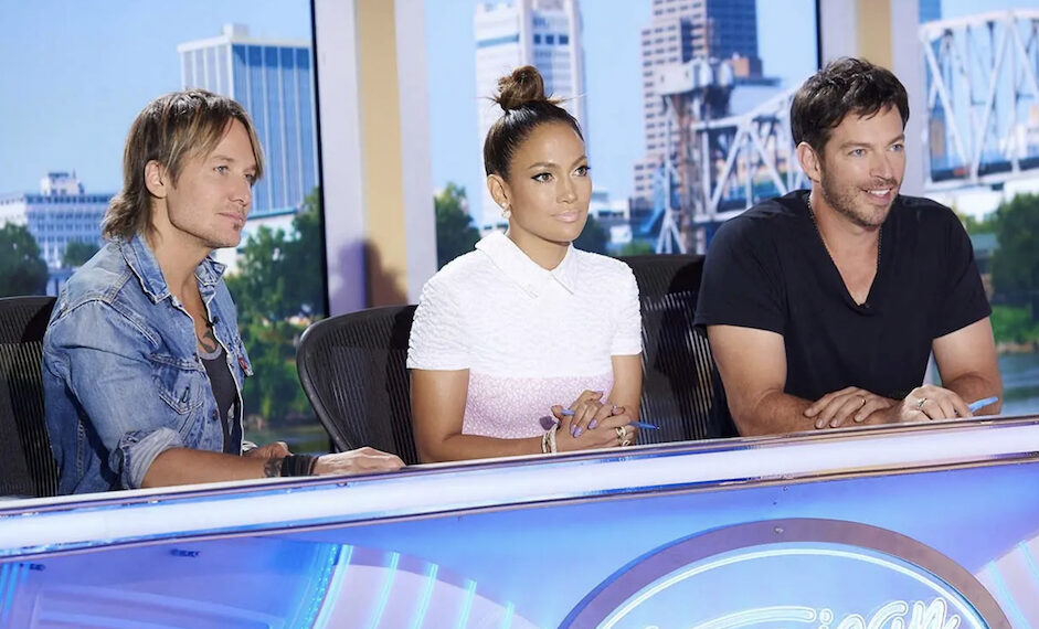 Keith Urban, Jennifer Lopez, and Harry Connick Jr. in American Idol