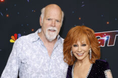 Rex Linn and Reba McEntire attend 'America's Got Talent' Red Carpet at Hotel Dena on September 20, 2023 in Pasadena, California.