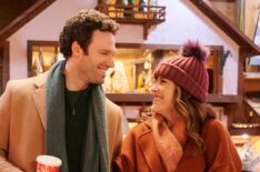 Paula Brancati and Jake Epstein in Sincerely, Truly Christmas