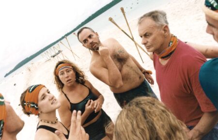 Tagi Tribe, Survivor: contestant Kelly Wiglesworth, contestant Susan Hawk, contestant Richard Hatch, contestant Rudy Boesch, (Season 1, premiered May 31, 2000)