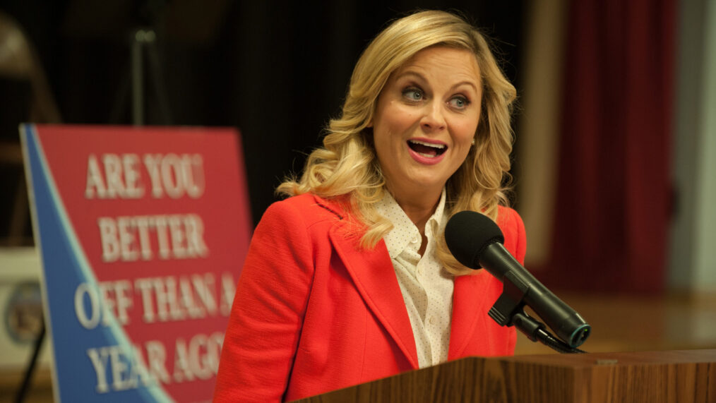 Amy Poehler in Season 5, episode 22 of Parks and Recreation.