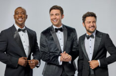 B.J. Britt, Jonathan Bennett, and Tyler Hynes in The Groomsmen