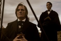 Kim Coates as Brigham Young and Alex Breaux as Wild Bill Hickman — 'American Primeval'