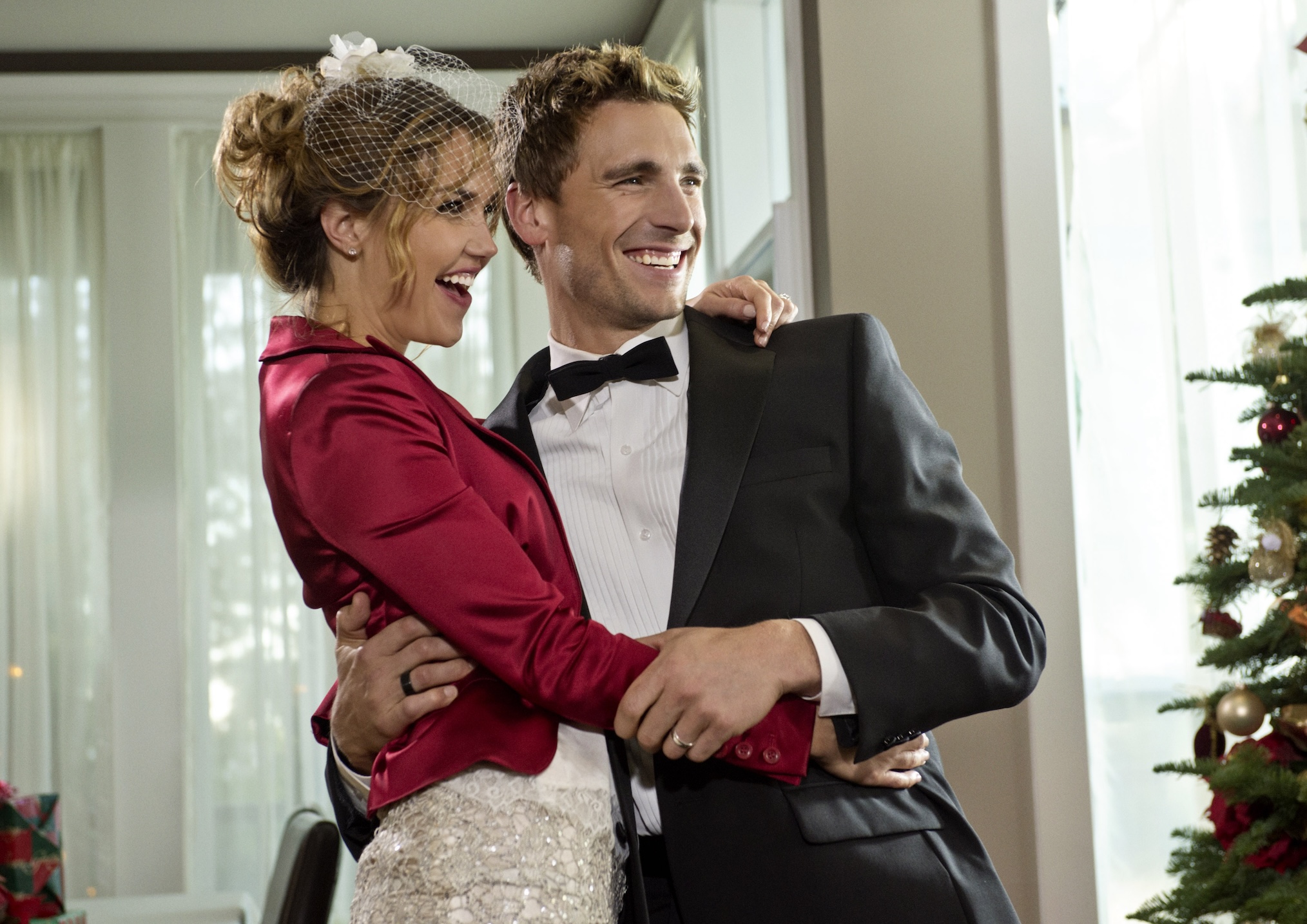 Andrew Walker and Arielle Kebbel in 'A Bride for Christmas'