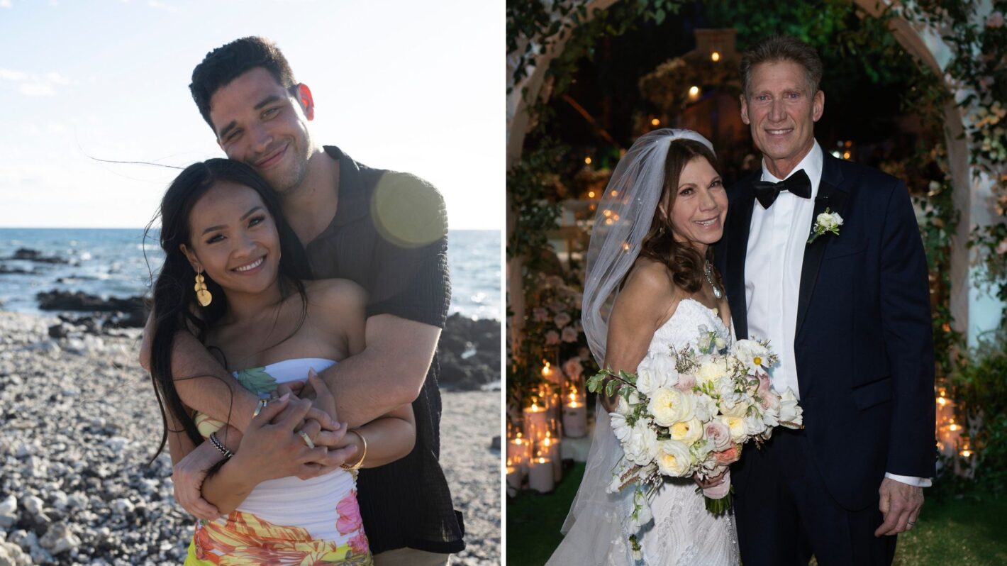 Jenn Tran and Devin Strader of 'The Bachelorette'; Gerry Turner and Theresa Nist of 'The Golden Bachelor'