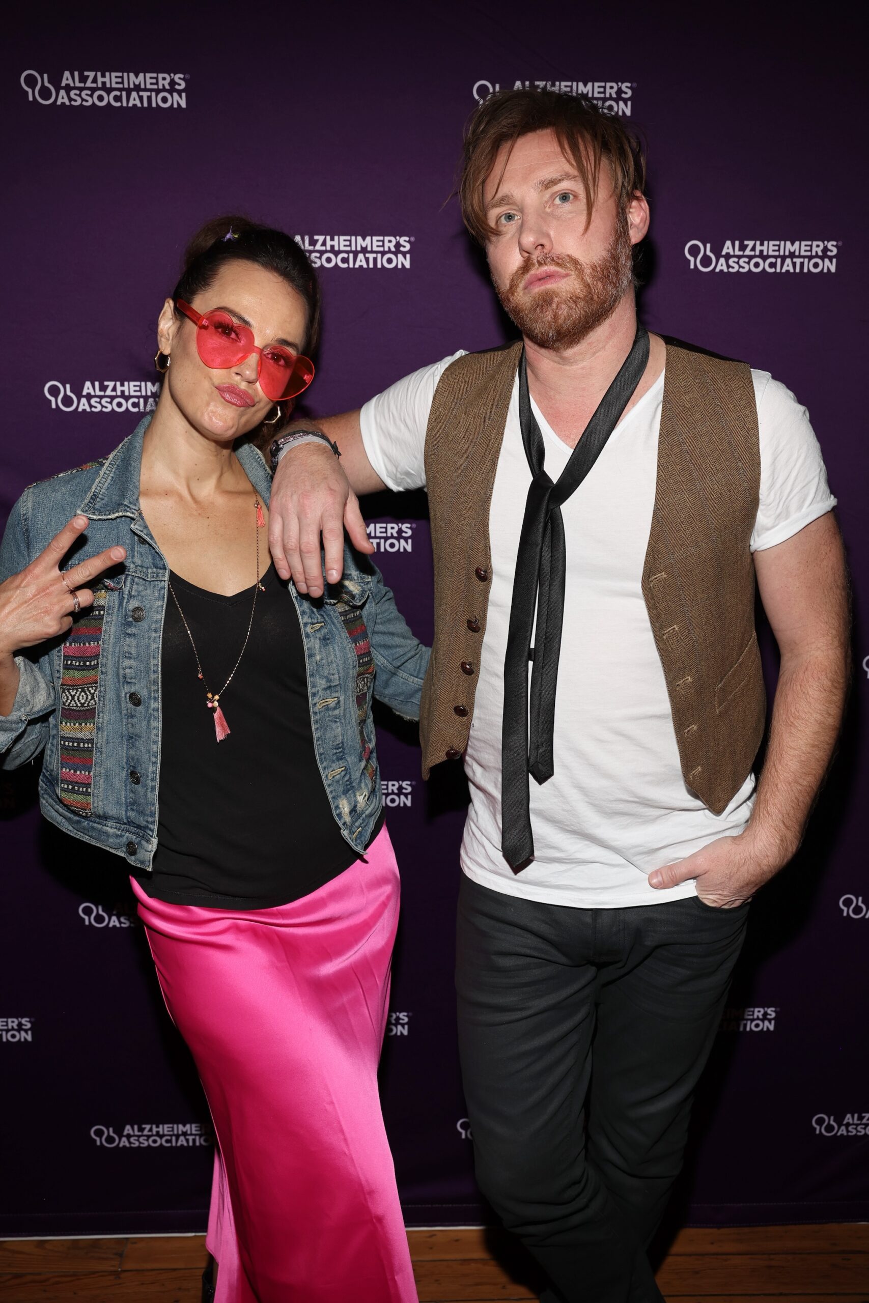 Erin Cahill and Paul Freeman attend Nashville 2000s Dance Party to End ALZ benefiting the Alzheimer's Association at Wildhorse Saloon on November 12, 2023 in Nashville, Tennessee.