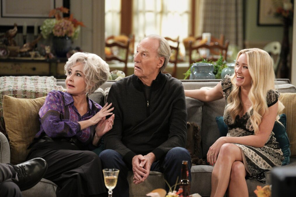 Annie Potts, Craig T. Nelson, and Emily Osment in 'Georgie & Mandy's First Marriage'