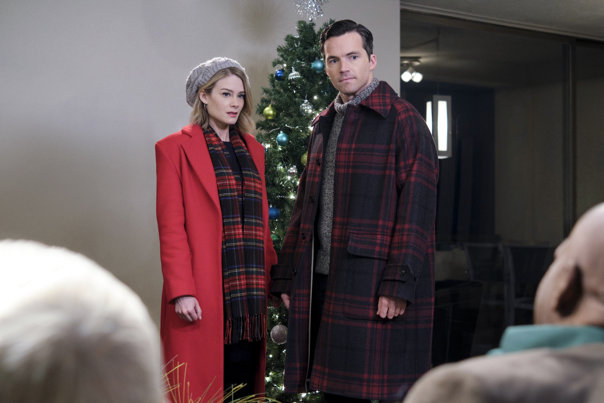 Kim Matula and Ian Harding in 'Ghosts of Christmas Always'