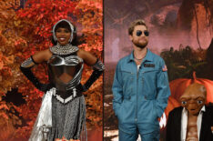 Jennifer Hudson and Lance Bass during Halloween