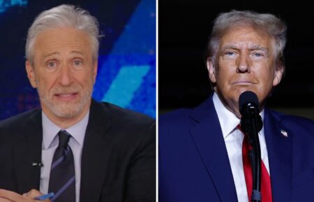 Jon Stewart and Donald Trump