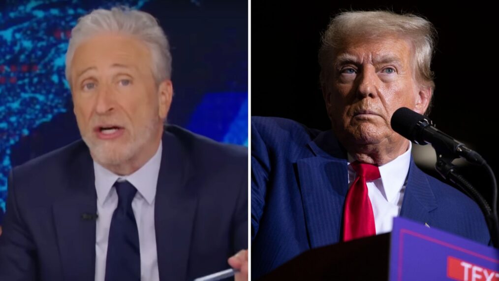 Jon Stewart and Donald Trump