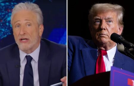 Jon Stewart and Donald Trump