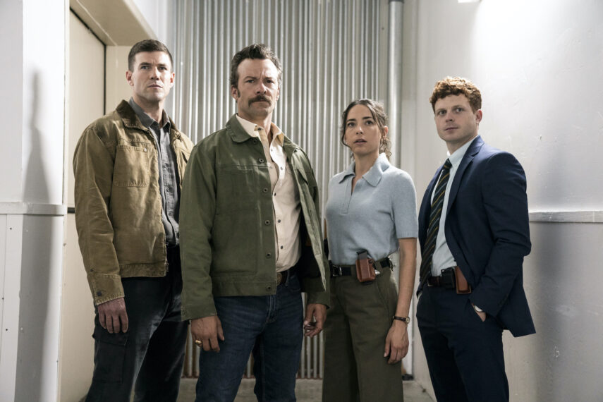 Austin Stowell as Leroy Jethro Gibbs, Kyle Schmid as Mike Franks, Mariel Molino as Cecilia “Lala” Dominguez, and Caleb Foote as Bernard “Randy” Randolf — 'NCIS: Origins' Season 1 Episode 3 "Bend, Don't Break"