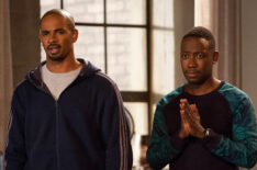 Damon Wayans Jr. and Lamorne Morris as Coach and Winston in 'New Girl' Season 4 Episode 10 - 'Girl Fight'