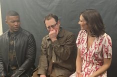 Gaius Charles, Scott Gimple, and Lauren Cohan at NYCC 2024