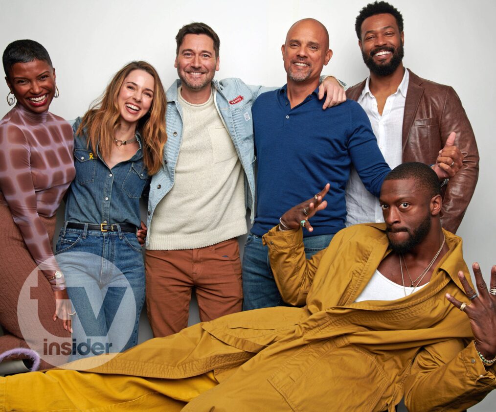 Samantha Walkes, Alona Tal, Ryan Eggold, Ben Watkins, Isaiah Mustafa, and Aldis Hodge for 'Cross' at NYCC 2024