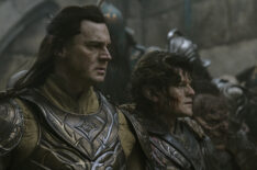 Benjamin Walker as High King Gil-galad; Robert Aramayo as Elrond in 'The Rings of Power' Season 2 finale