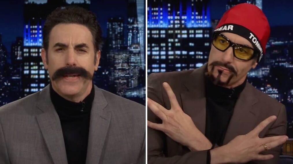 Sacha Baron Cohen as Borat and Ali G