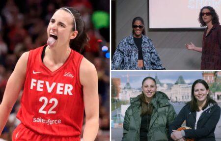 Diana Taurasi and Sue Bird in 'Sue and Dee,' Caitilin Clark from Indiana Fever, and Sydney Colson and Theresea Plaisance in 'The Syd + TP Show'