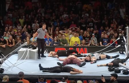 Ring collapses on WWE Raw