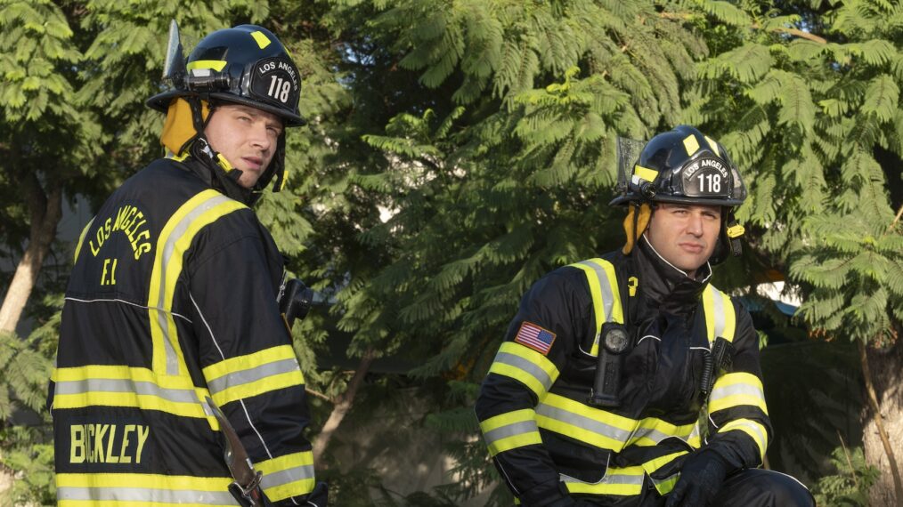 Oliver Stark as Buck and Ryan Guzman as Eddie — '9-1-1' Season 8 Episode 8 