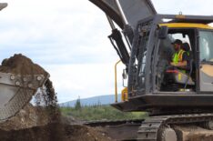 Tyson Lee operating an excavator