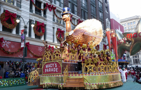 MACY'S THANKSGIVING DAY PARADE -- 2023 Downtown Production -- Pictured: Tom Turkey Float -- (Photo by: Cara Howe/NBC)