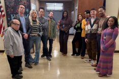 Danny DeVito, Rob McElhenney, Kaitlin Olson, Glenn Howerton, Charlie Day, Janelle James, Lisa Ann Walter, Sheryl Lee Ralph, Chris Perfetti, Tyler James Williams, and Quinta Brunson for 'Abbott Elementary's crossover with 'It's Always Sunny in Philadelphia'