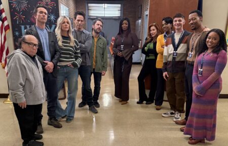 Danny DeVito, Rob McElhenney, Kaitlin Olson, Glenn Howerton, Charlie Day, Janelle James, Lisa Ann Walter, Sheryl Lee Ralph, Chris Perfetti, Tyler James Williams, and Quinta Brunson for 'Abbott Elementary's crossover with 'It's Always Sunny in Philadelphia'